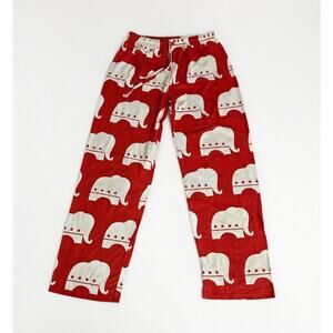 Cafe Press Novelty Elephant Republican Pajama Pants-Red-Soft-NEW-Size L